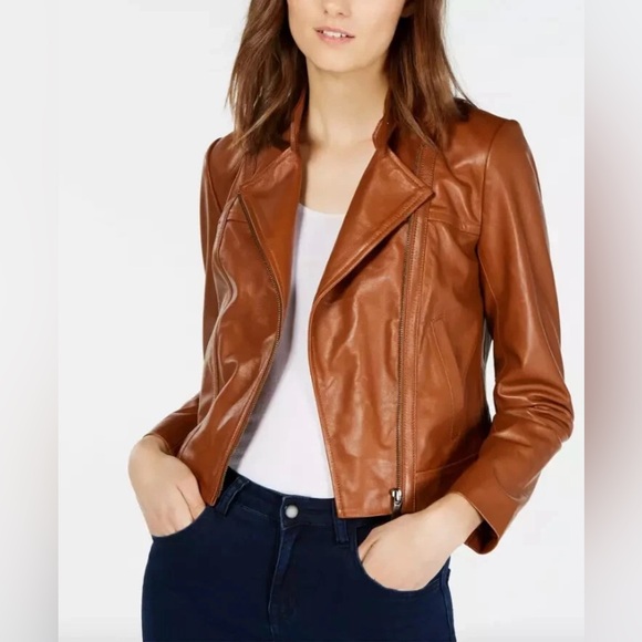 Jackets & Blazers - Michael Kors Women's 100% Lambskin
Leather Moto Jacket NWT 250.00